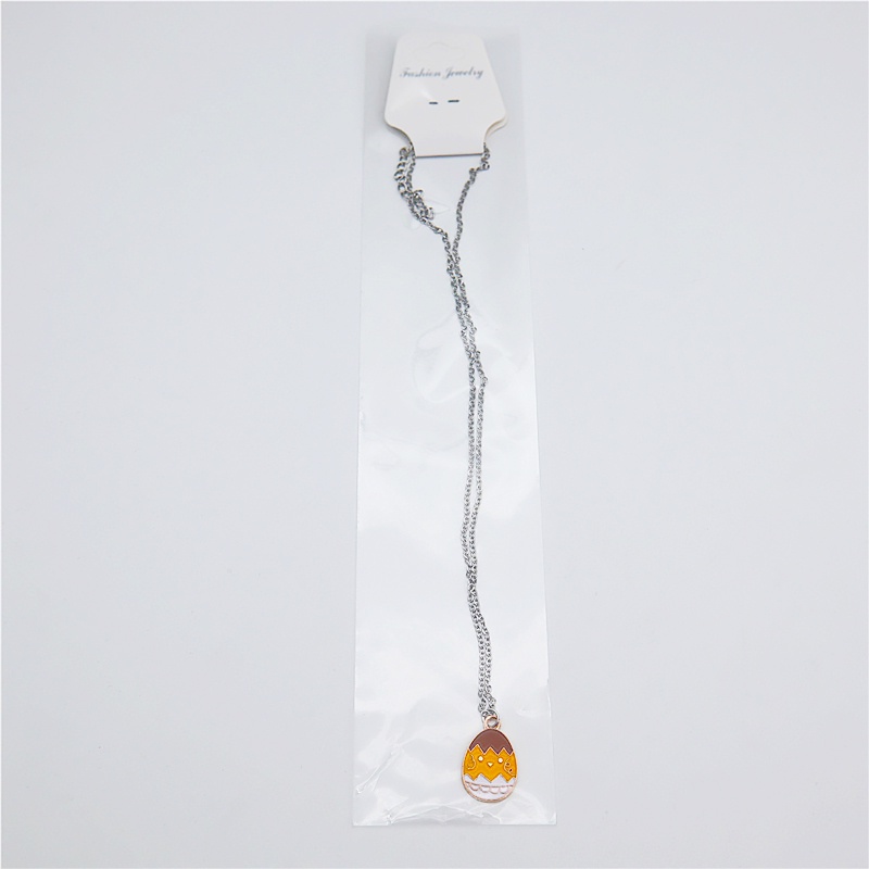 Multi-gaya Colorful Burung Telur Liontin Stainless Steel Kalung Hadiah Ulang Tahun Anak Logam Aksesoris Fashion