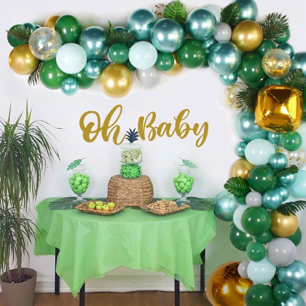 [Elegan] Balon Baby Shower Hijau Jungle Decor Boy Kids Animal Mariage Helium Balloon