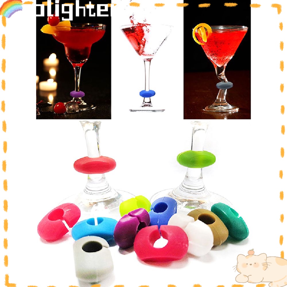 Solighter Red Wine Glass Marker Bar Gelas Minum Identifikasi Tag Label Cangkir Kreatif