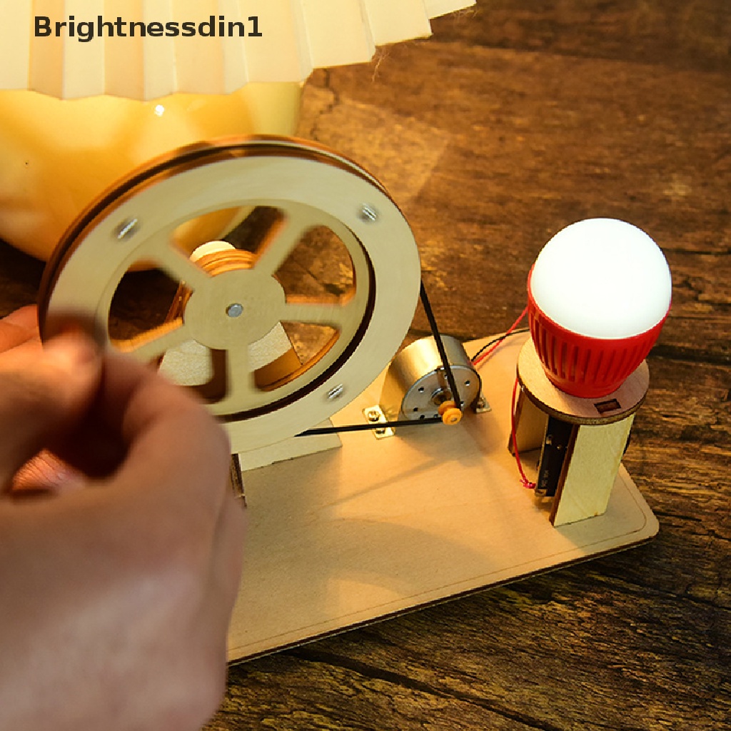 [Brightnessdin1] Diy Tangan Engkol Generator Siswa Anak-Anak Ilmu Fisika Praktis Mainan Butik
