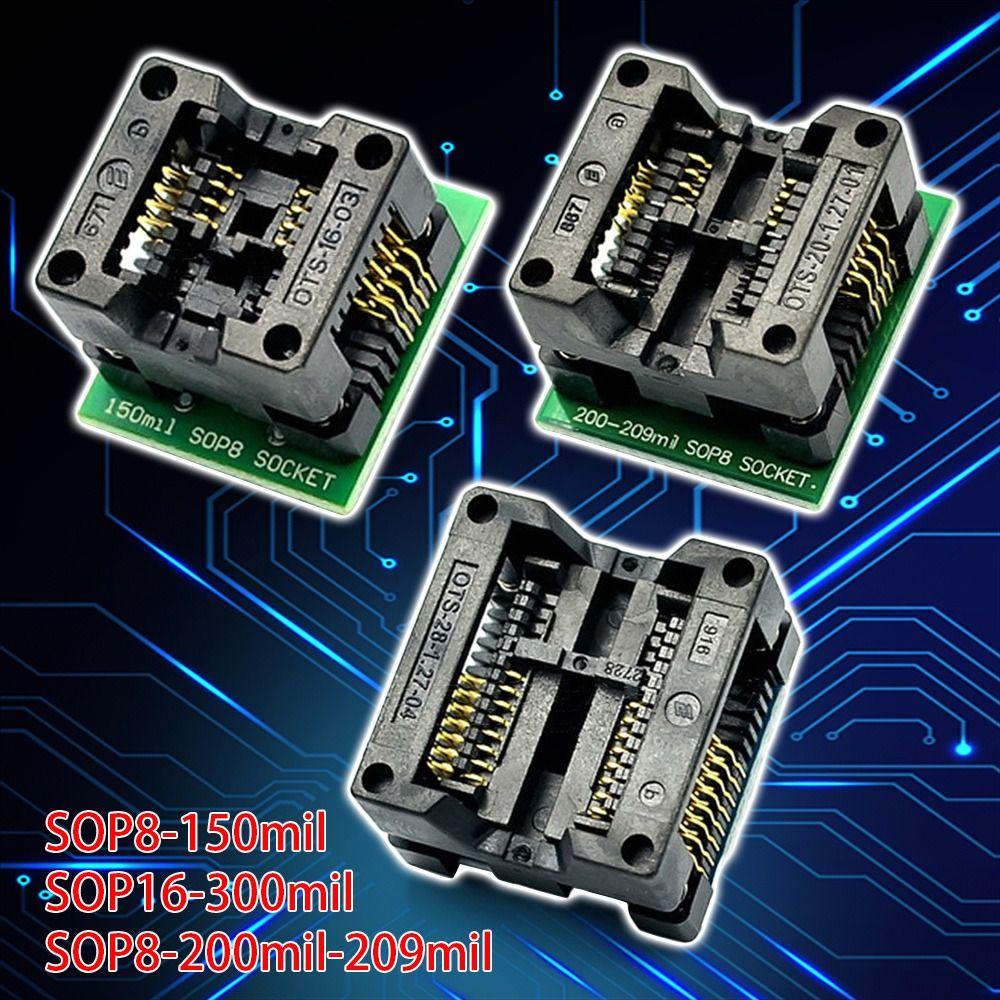 Populer 2pcs SOP8 Adapter Socket Programmer Untuk EZP2010 EZP2013 CH341A 24CXX 93CXX 25seri Wide-body Seat Wide