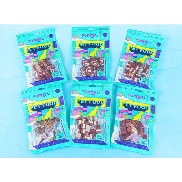 snack dental chew anjing dog treat meat cube sushi doggy kucing