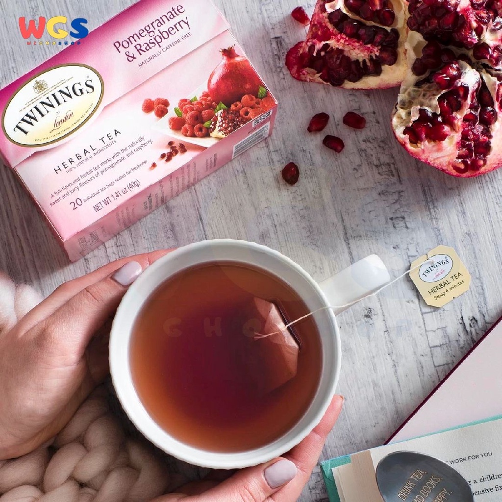 Twinings of London Pomegranate &amp; Raspberry Herbal Tea 20s x 2g