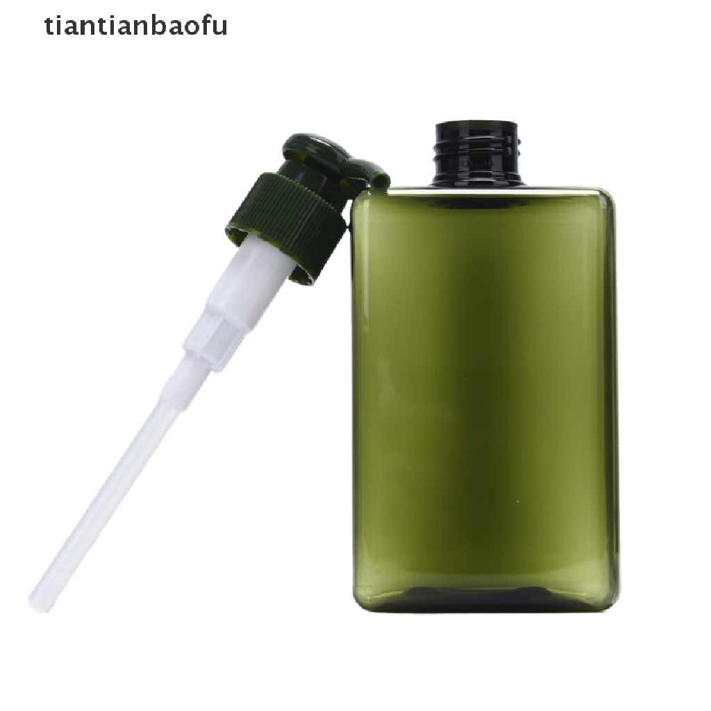 [tiantianbaofu] 280ml Botol PET Emulsi Kosong Transparan Plastik Cair Shampoo Sub bottling Butik