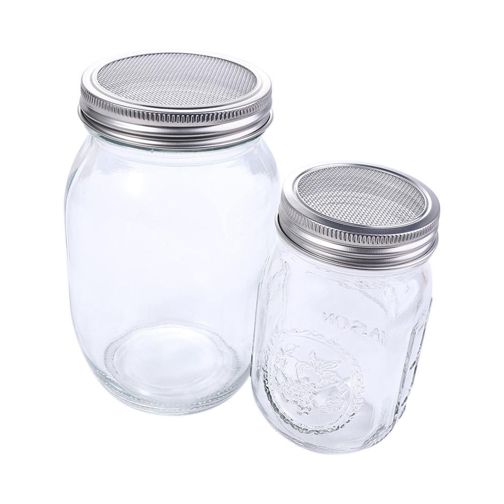 [Elegan] Sprouting Jar Kit Fresh with Stand Penutup Perkecambahan Organik Stainless Steel