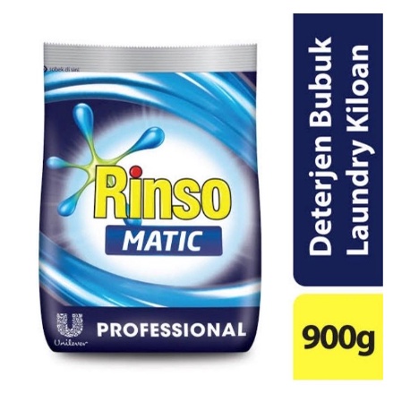 Rinso Matic Powder 900 gram Rinso Bubuk Detergent Bubuk Laundry Kiloan Rinso Matic Professional