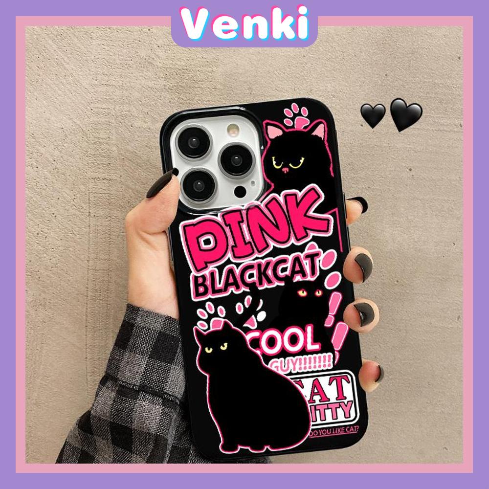 iPhone Case Soft TPU Glossy Black Candy Case Cute Cat Collage Camera Protection Shockproof For iPhone 14 13 12 11 Pro Max 7 8 Plus X XR