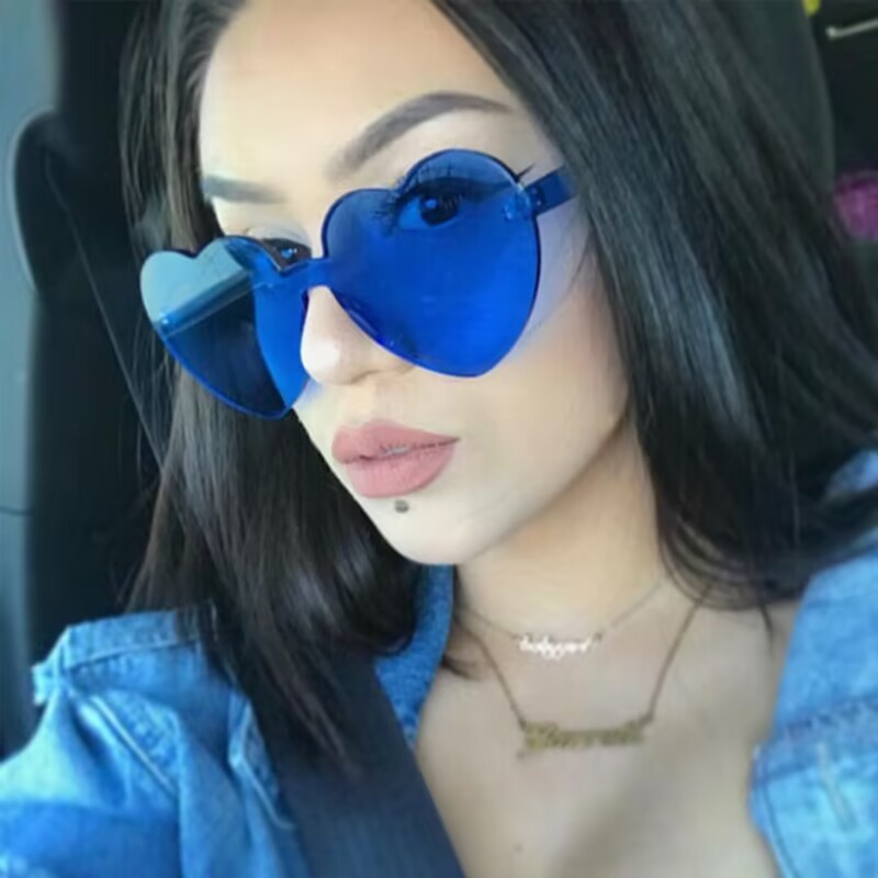 Musim Panas Cinta Kacamata Matahari Untuk Wanita Warna Permen Berbentuk Hati Laut Kepribadian Kacamata Sunglasses Bestfriend Hadiah 18warna Tersedia