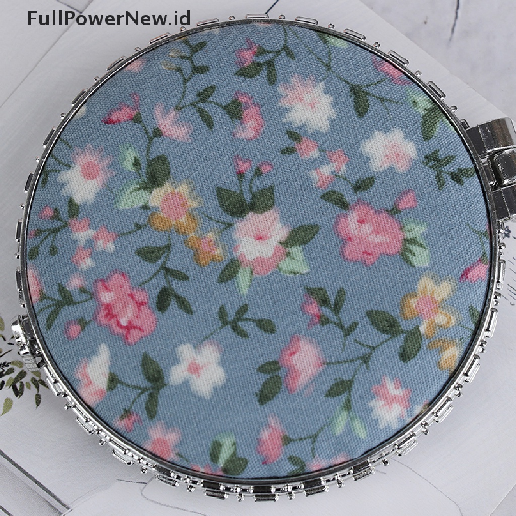 Power 1pc Cermin Bunga Saku Mini Portable Dua Sisi Lipat Make Up Wanita Vintage ID