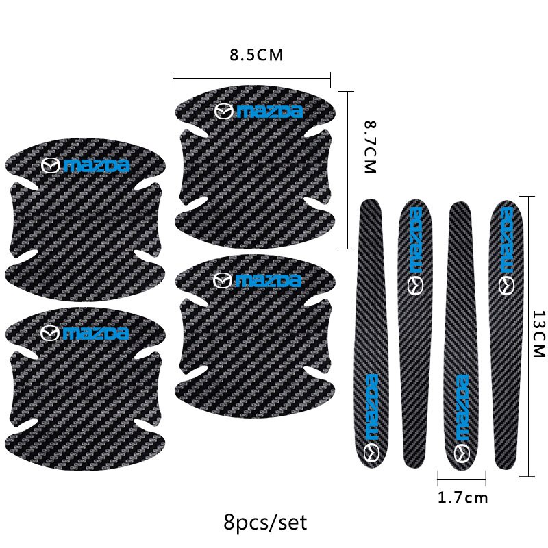 8pcs Stiker Pelindung Gagang Pintu Untuk Mazda 2 3 5 6 Mazda Cx 5 Cx30 Mazda Rx8
