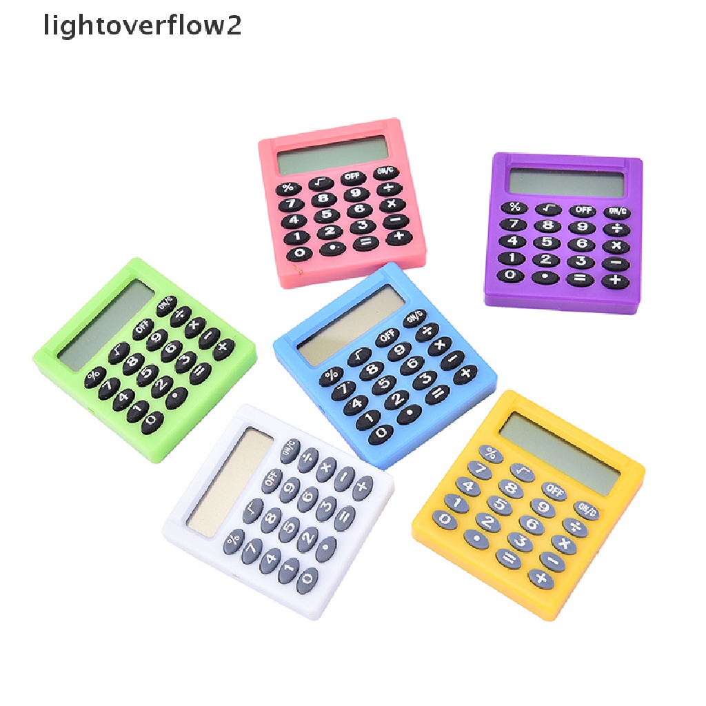 [lightoverflow2] Siswa Kecil Mini Elektronik Kalkulator Warna Permen Calculag Alat Kantor, [ID]