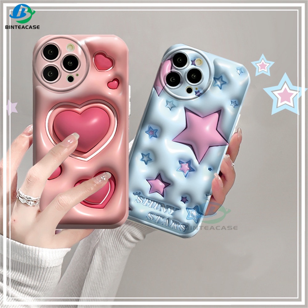 Casing hp Samsung A14 A04 A04S A13 A03S A12 A52 A52S A21S A50 A50S A30S A20 A10S A10 A11 J7 Prime J7 Pro J6Prime Gradasi Pentagram Dan Hati Silikon Airbag Case Binteacase