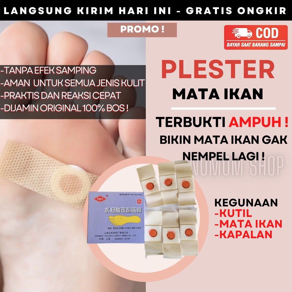 Plester mata ikan untuk Kutil JI YEN GAO isi 6pc plester hansaplast telapak kaki tangan cina