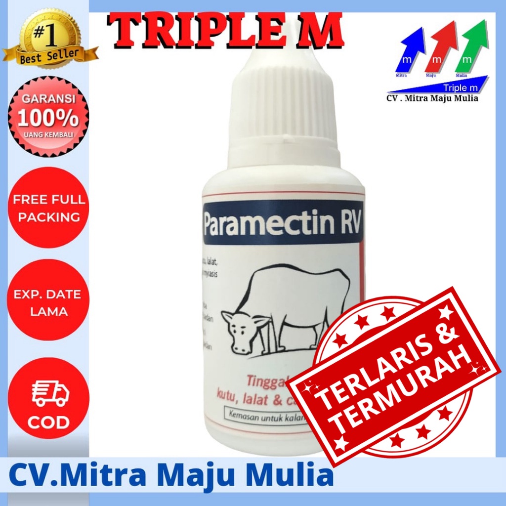 PARAMECTIN RV 20 ml Obat gudik myasis luka luar sapi hewan