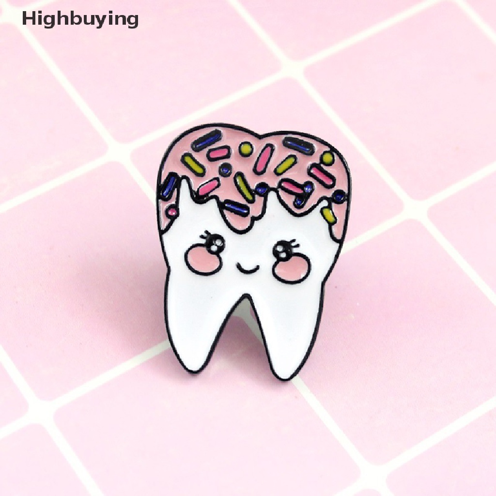 Hbid Lucu Kartun Gigi Malu Enamel Bros Pin Manis Indah Tetesan Minyak Bros Kerah Lencana Menyusui Perhiasan Hadiah Aksesoris Glory