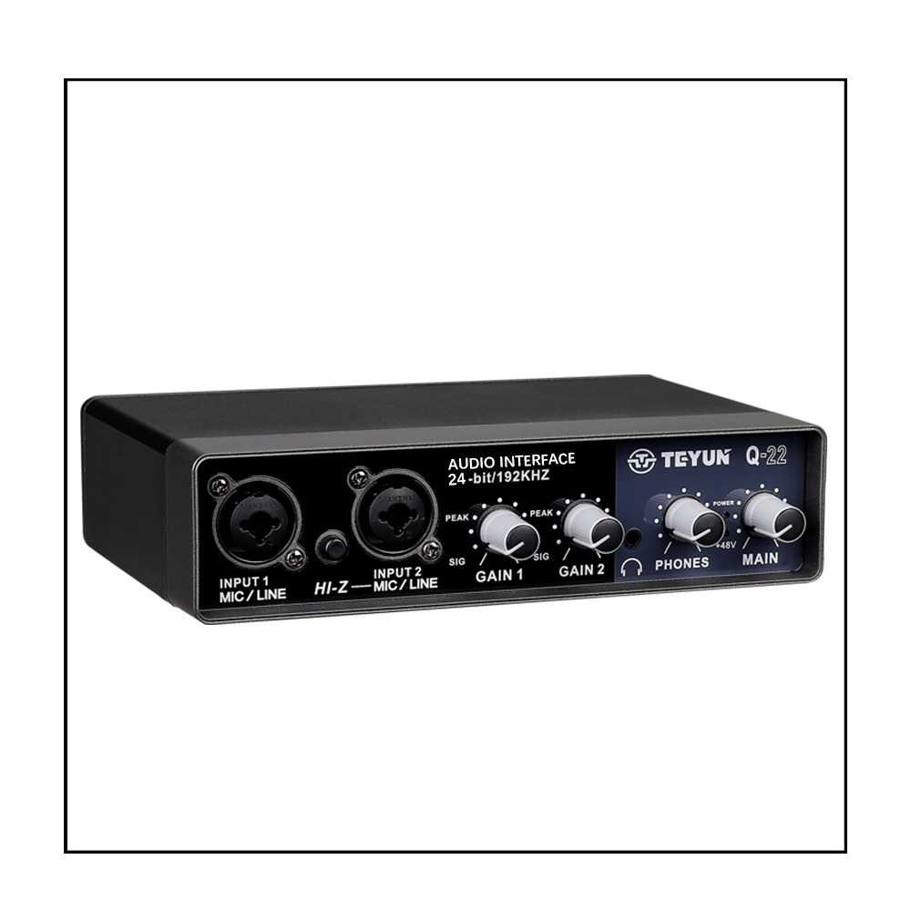 Teyun Microphone Hi-Fi Sound Card Amplifier USB Live Broadcast - Q-22 ( Mughnii )