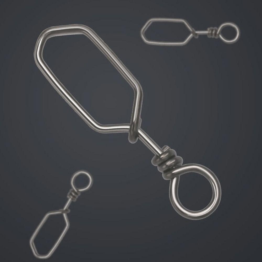 TOP 100 Pcs Memancing Gantung Snap Baru Portabel Stainless Steel Line tackle Konektor