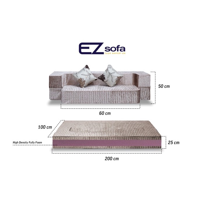 Sofa Bed Lipat Folding Sofabed EZ Bed Sofa Kasur 2 in 1 by Ocean