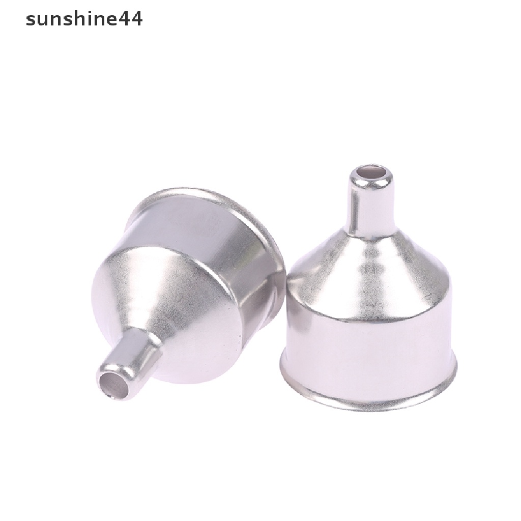 Sunshine 2Pcs Funnel Stainless Steel Portable Mini Long-mouth Funnels Kitchen Accessories ID