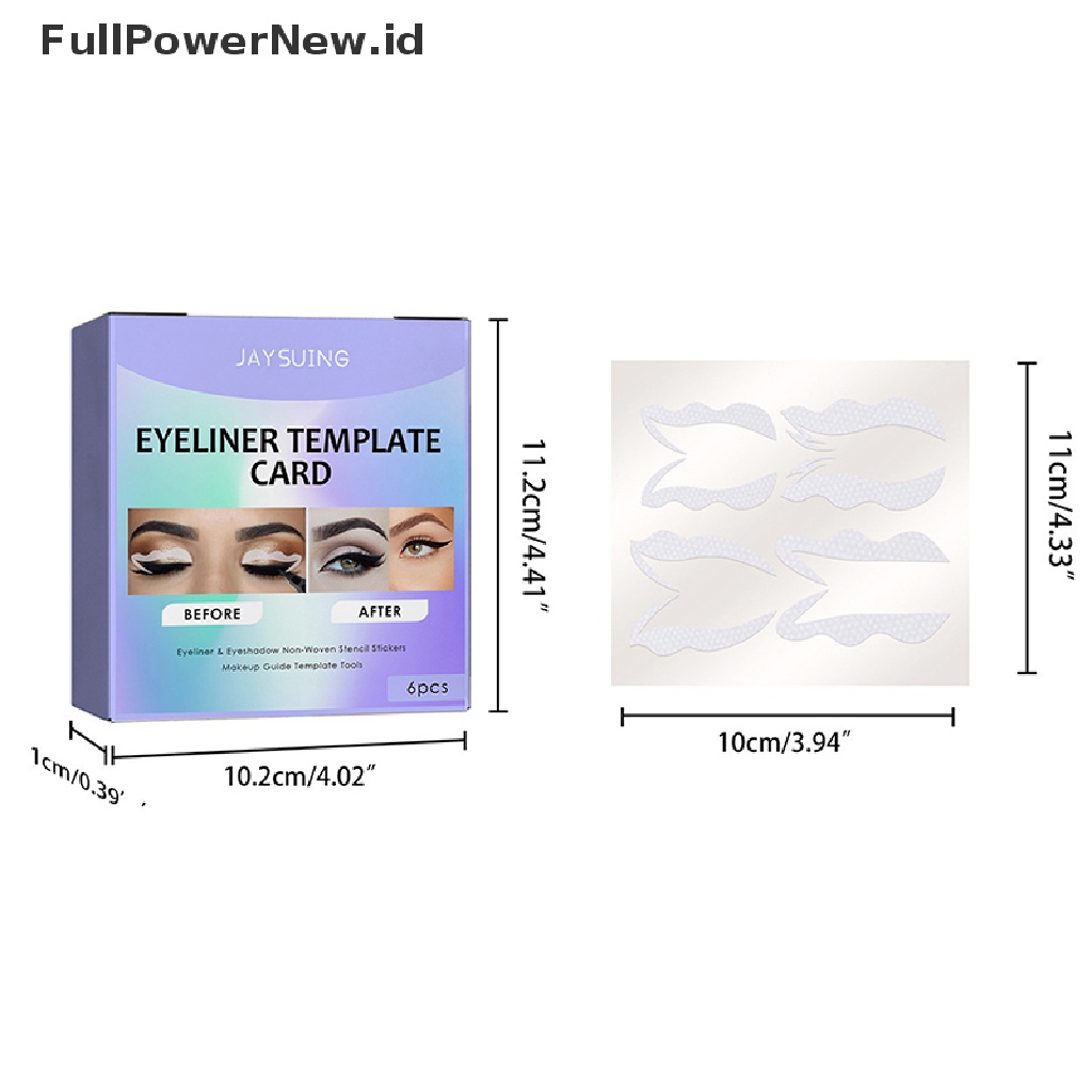 POWER 6sheet Eyeliner Stencils Kit Eye Makeup Template Stickers Eyeliner Shaping Tools ID