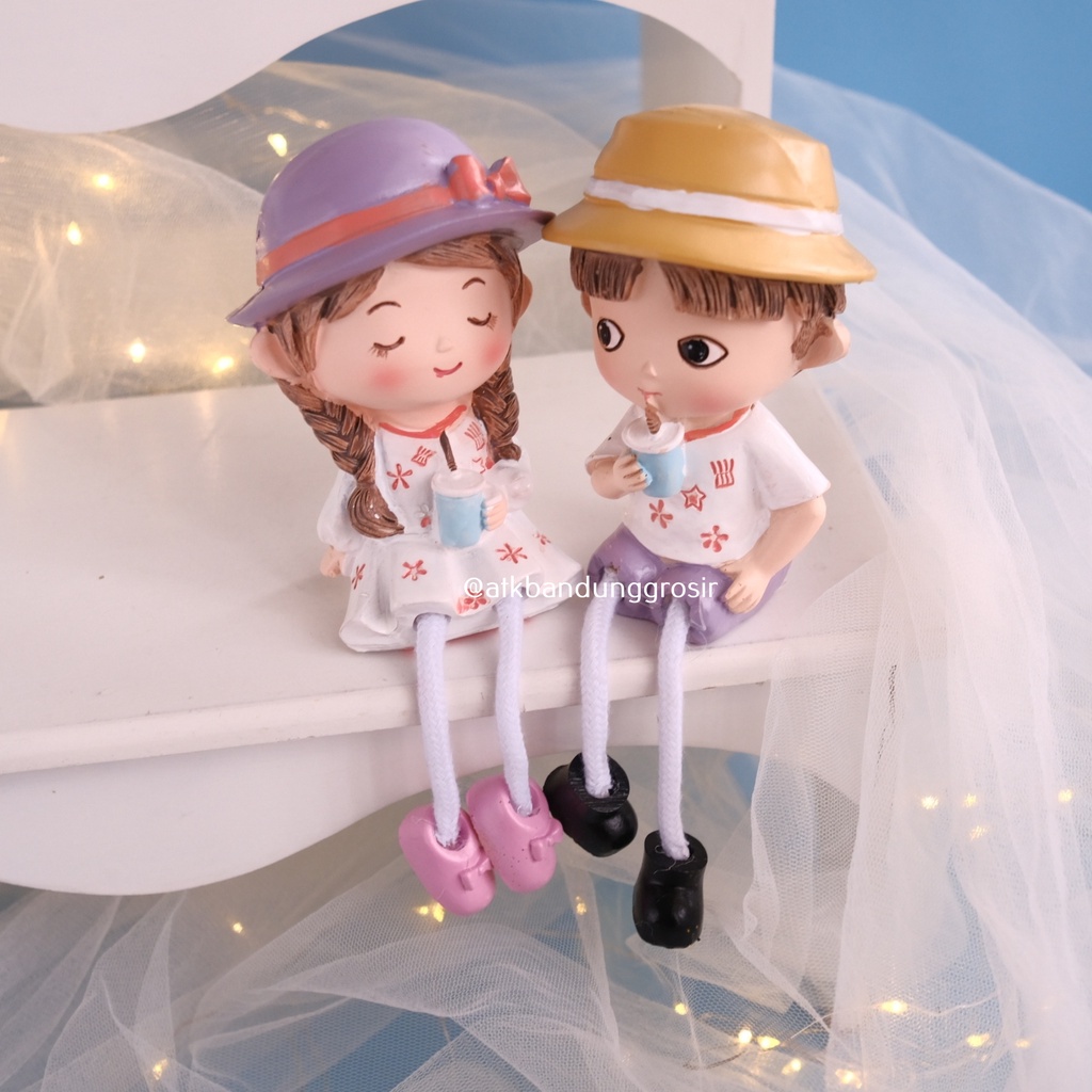 Set Miniatur Pajangan Boneka Resin Patung pacar pernikahan wedding kado birthday hampers  hadiah ultah rekomendasi gifbox meja rumah- SHSNP
