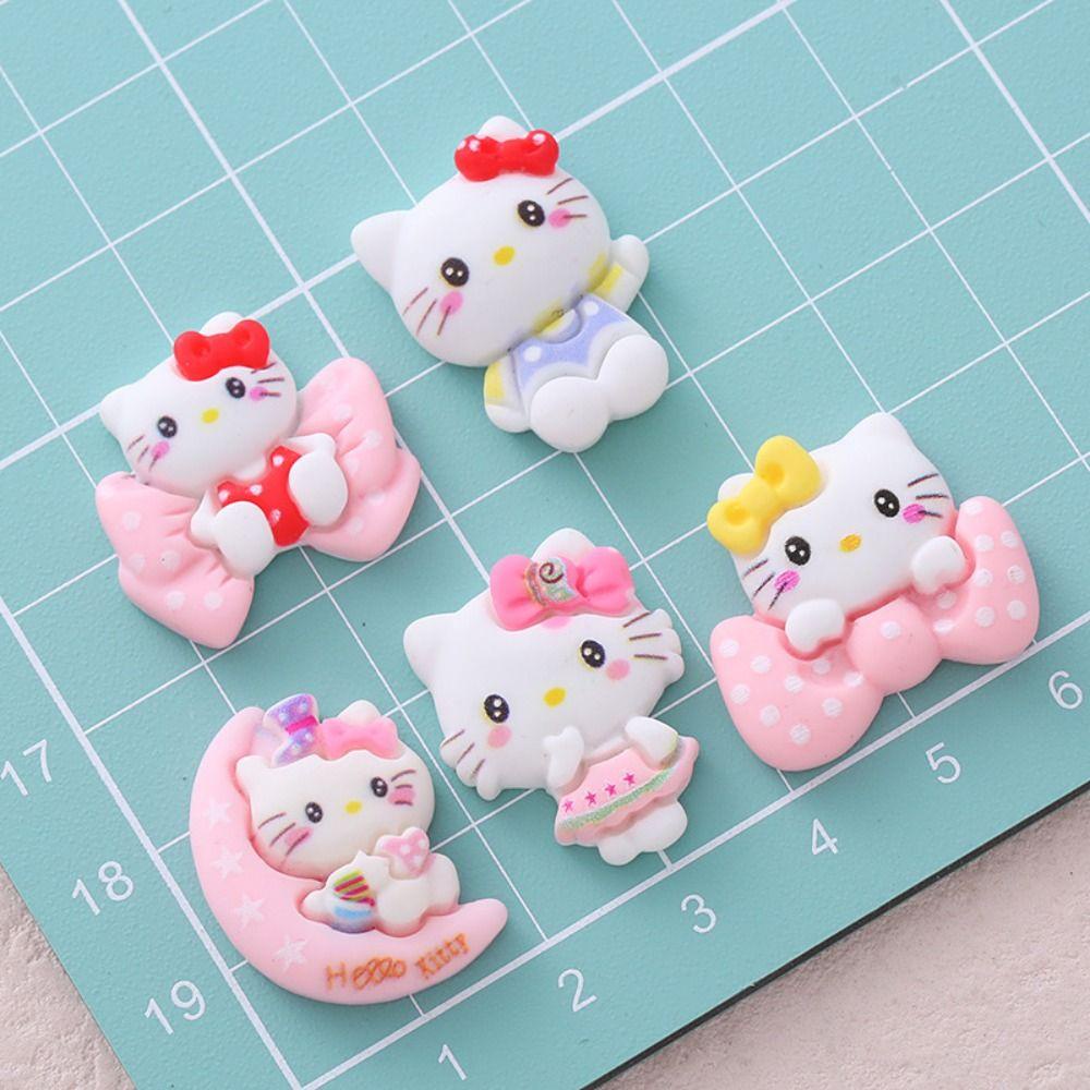 Mxbeauty Aksesoris Dekorasi Kuku DIY Datar Kembali Resin Perhiasan Jepit Rambut Kerajinan Kartun Hewan Kucing Manicure Ornaments