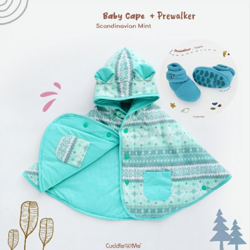 SET KADO PAKET BUNDLING BABYCAPE SEPATU PREWALKER CUDDLEME