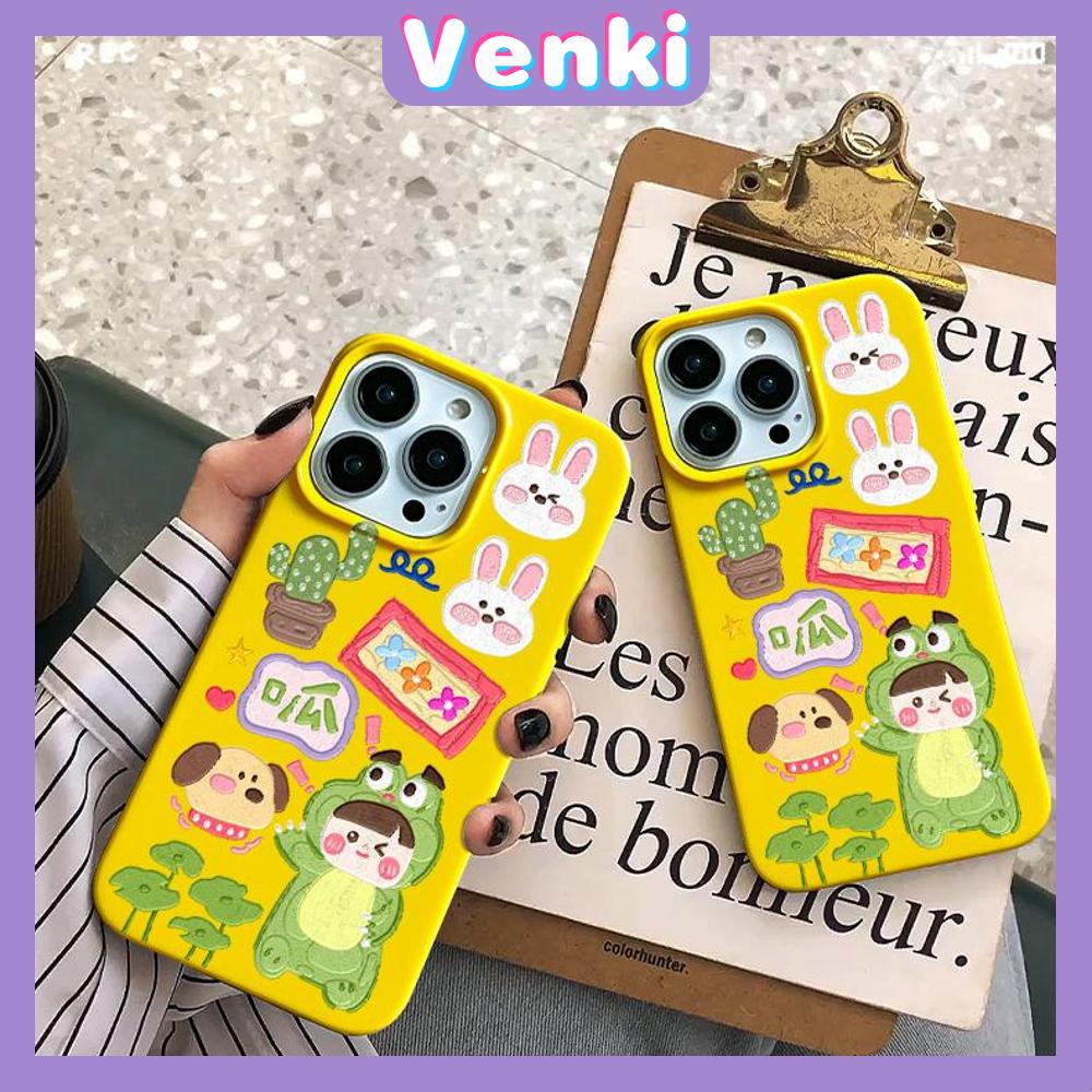 iPhone Case Soft TPU Glossy Yellow Candy Case Lovely Cartoon Frog Girl Collage Camera Protection Shockproof For iPhone 14 13 12 11 Pro Max 7 8 Plus X XR