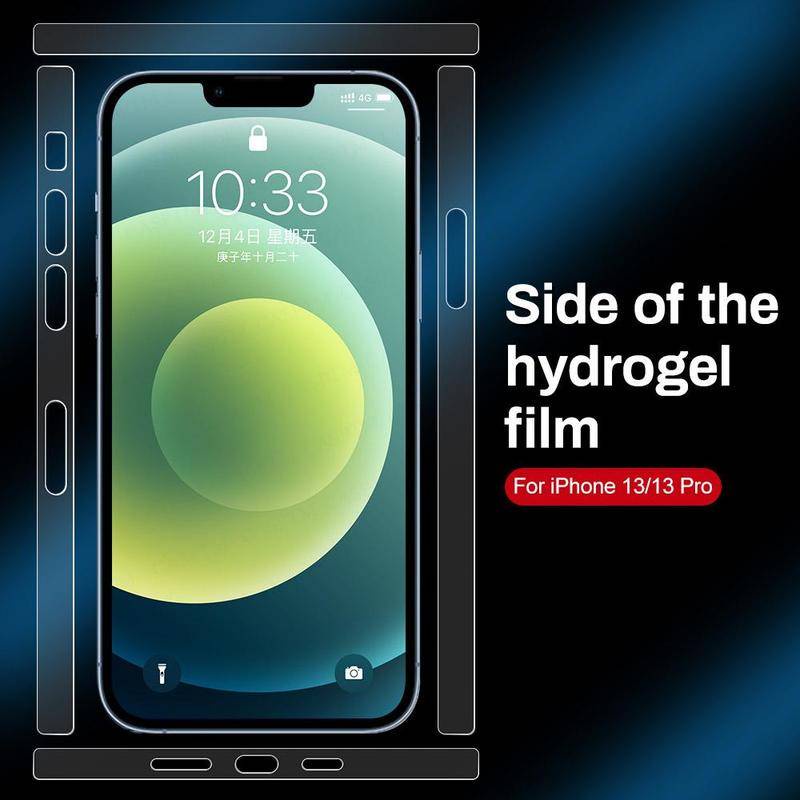 Hydrogel Film For iPhone 14 13 12 Pro Max14 Plus 12 13Mini Pelindung Layar Silikon Pelindung Bukan Kaca Untuk iPhone 13 Pro Max Frame Film