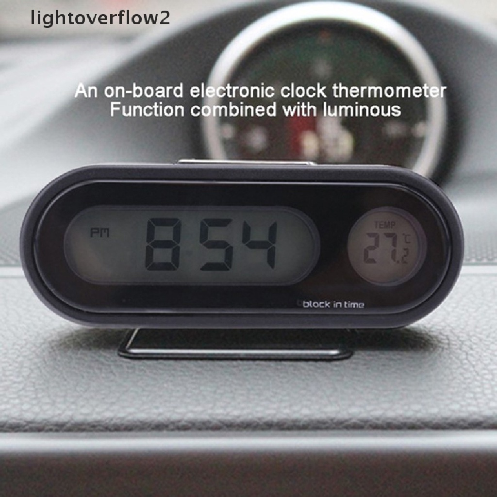 [lightoverflow2] Jam Termometer Mobil LCD Digital Display Pengukur Suhu [ID]