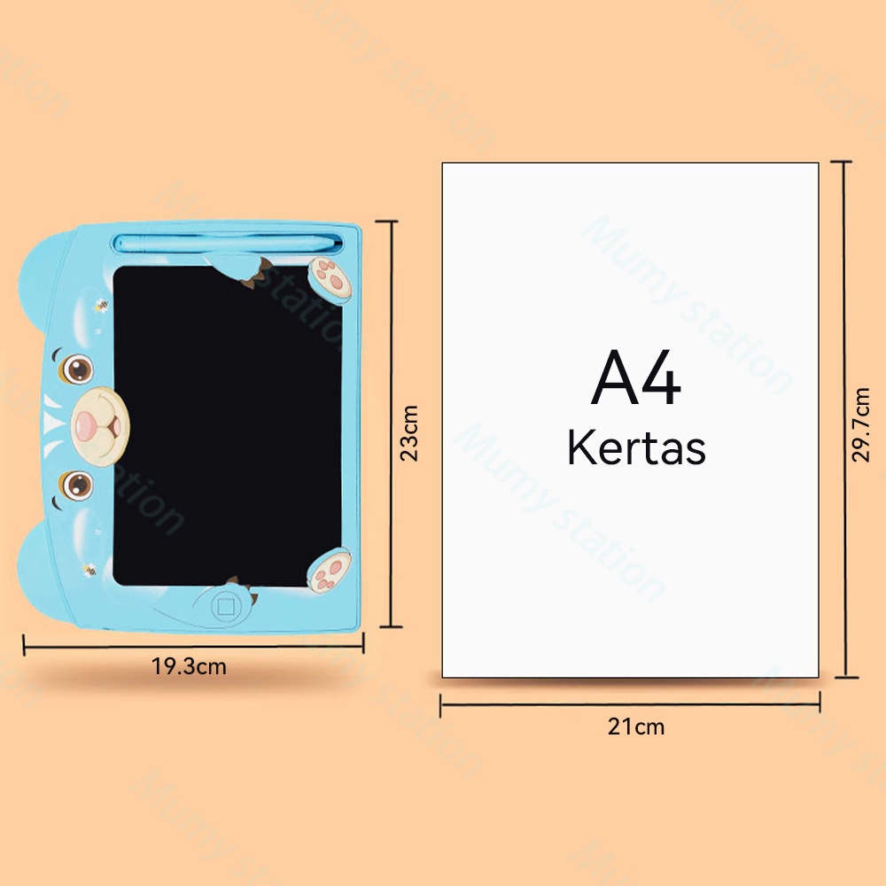 Mumystation LCD Writing Drawing Tablet Karakter / Papan Tulis Gambar Mainan Edukasi / Drawing Pad anak