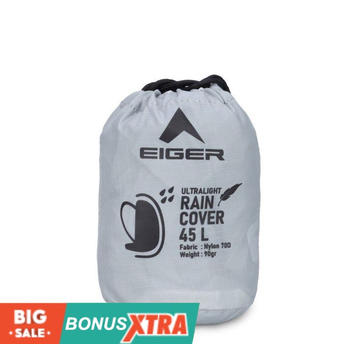 Cover Bag Eiger ULTRALIGHT RAIN COVER 45L 91000 7477 Nylon Original