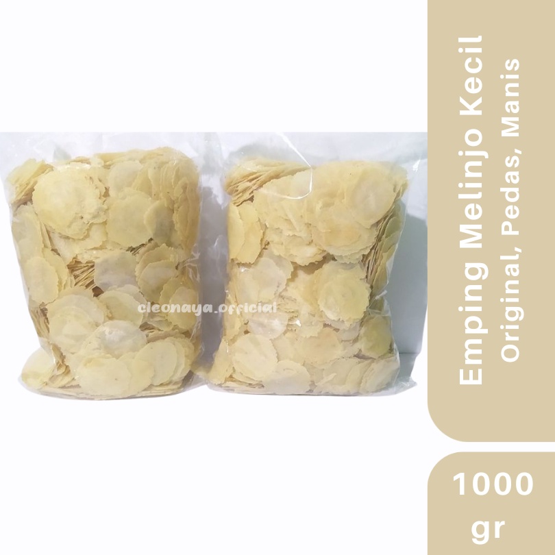 

Emping Melinjo Original kecil Pedas manis dan Original (Kemasan 1 kg)