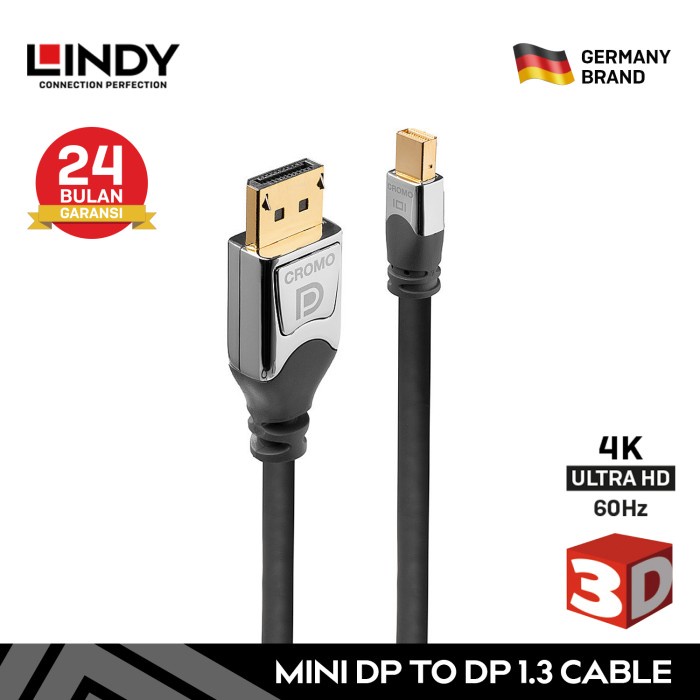 LINDY 5M Kabel Mini DisplayPort Male to DP Display Port 1.3 Cable