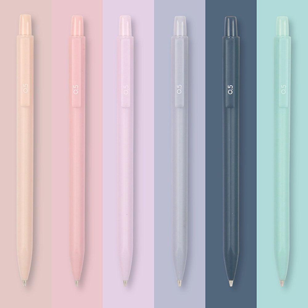 Nanas 6PCS /Set Alat Tulis Pensil Mekanik 0.5mm /0.7mm Alat Tulis Kreatif Warna Morandi