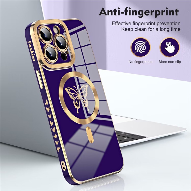 Wireless charging silicone soft shell Kompatibel Untuk iphone 14promax 13pro 12promax 11 12 13 14pro 11promax 12promax shockproof anti Gores fingerprint back cover casing
