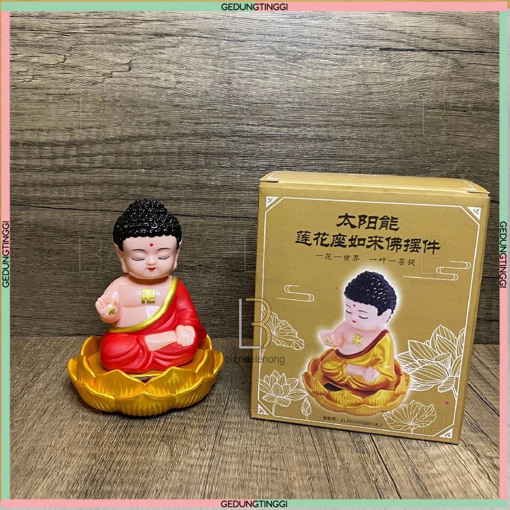 Patung Hiasan Boneka Pajangan Dewa Sakyamuni Maitreya Julaihut Milefo Biksu Gelang Tasbih Kalung Necklace Radio LAgu Buddha Budha Amitabha Statue Decoration Fortune Rejeki Rezeki Feng Shui Keberuntungan Goyang Dashboard Mobil Solar Baterai Mini Kecil Cina