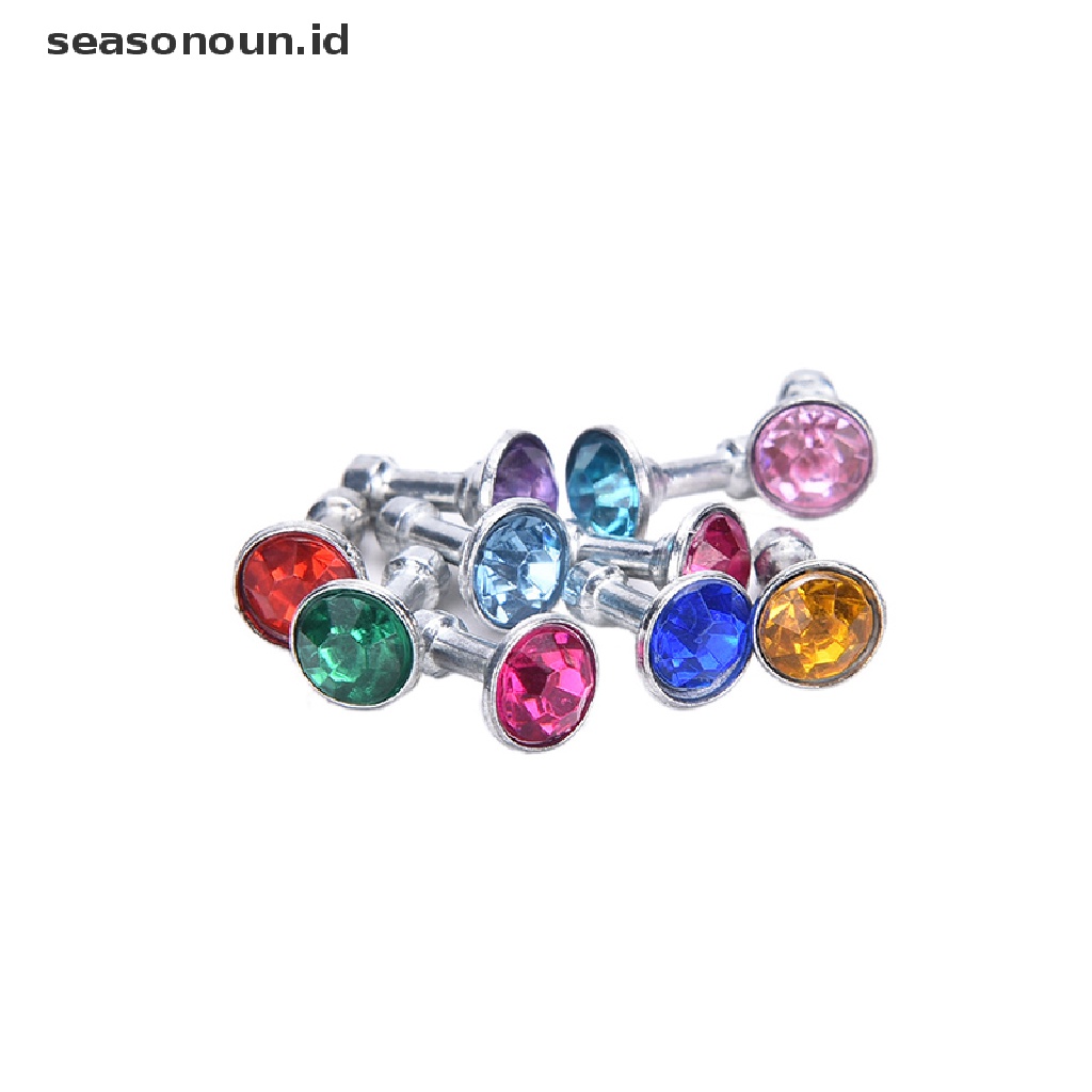 Seasonoun 10X Anti Debu Kristal Cap Earphone Jack Plug Stopper Untuk Ponsel10 * 3.5MM,.