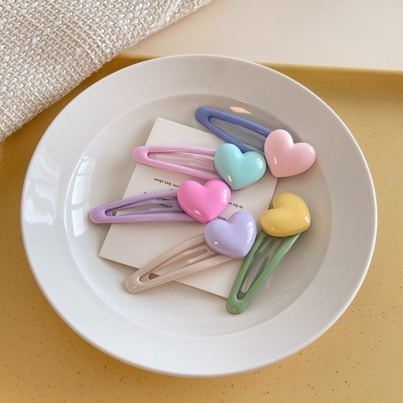 Candy -Warna Love Hair Clip Perempuan Bayi Poni BB BB Clip Aksesoris Rambut Anak