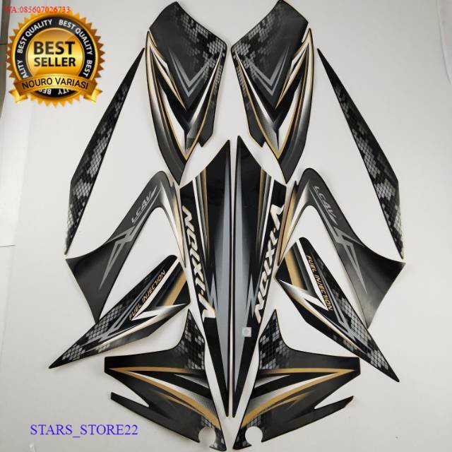 (ORI) striping yamaha vixion 150 2009 old hitam list body standar KUALITAS ORIGINAL PABRIK