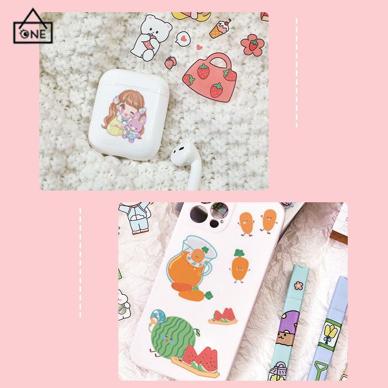 COD❤️6pc Stiker Cute Cartun Lucu Food Pet Diy Diary Jurnal Palnner Deco Hias-A.one