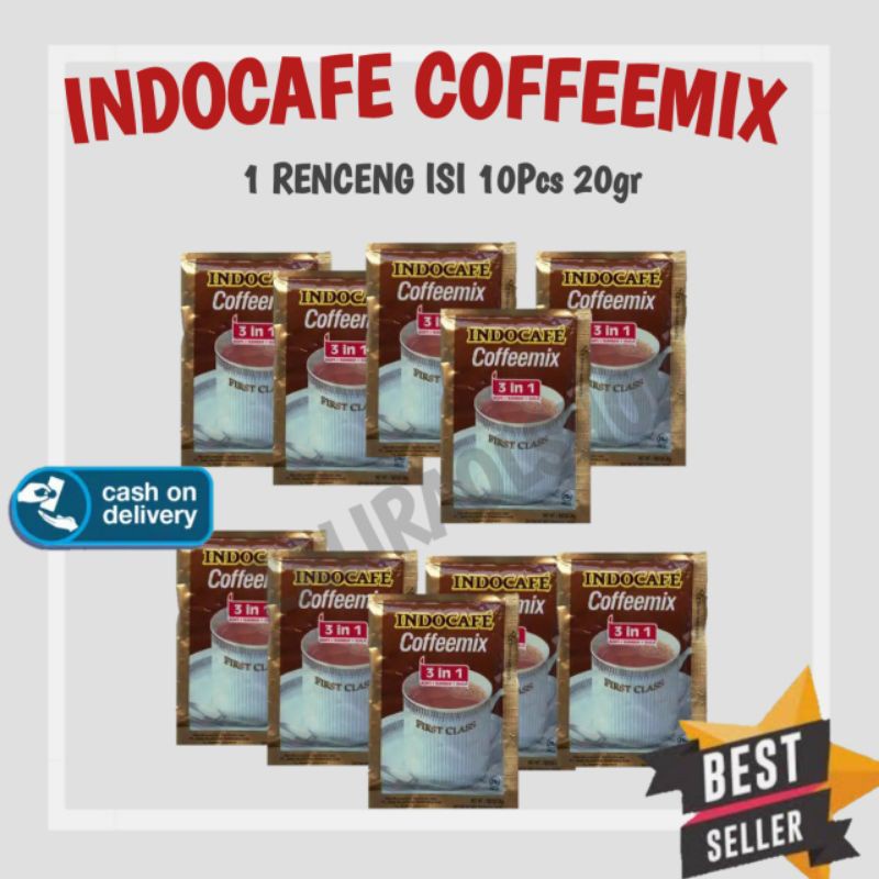 

Indocafe Coffeemix 3in 1 Kopi Crimer Gula First Class Sachet 10x20gr