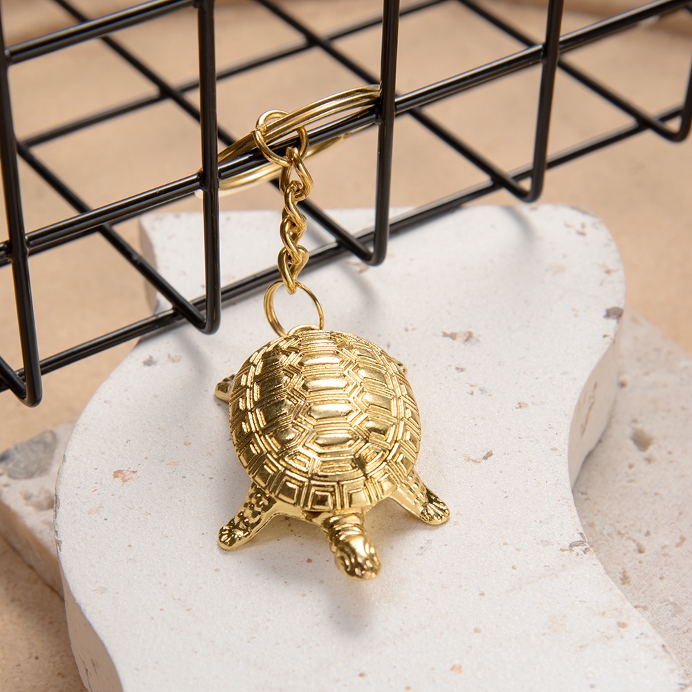 [HOT Sale] Gantungan Kunci Populer Klasik Kreatif Pria Keychain Gantungan Kunci Aksesoris Untuk Mobil Keyring, Tas Jepang Sensoji Temple Beruntung Emas Turtle Keychain Dekorasi Liontin Wanita