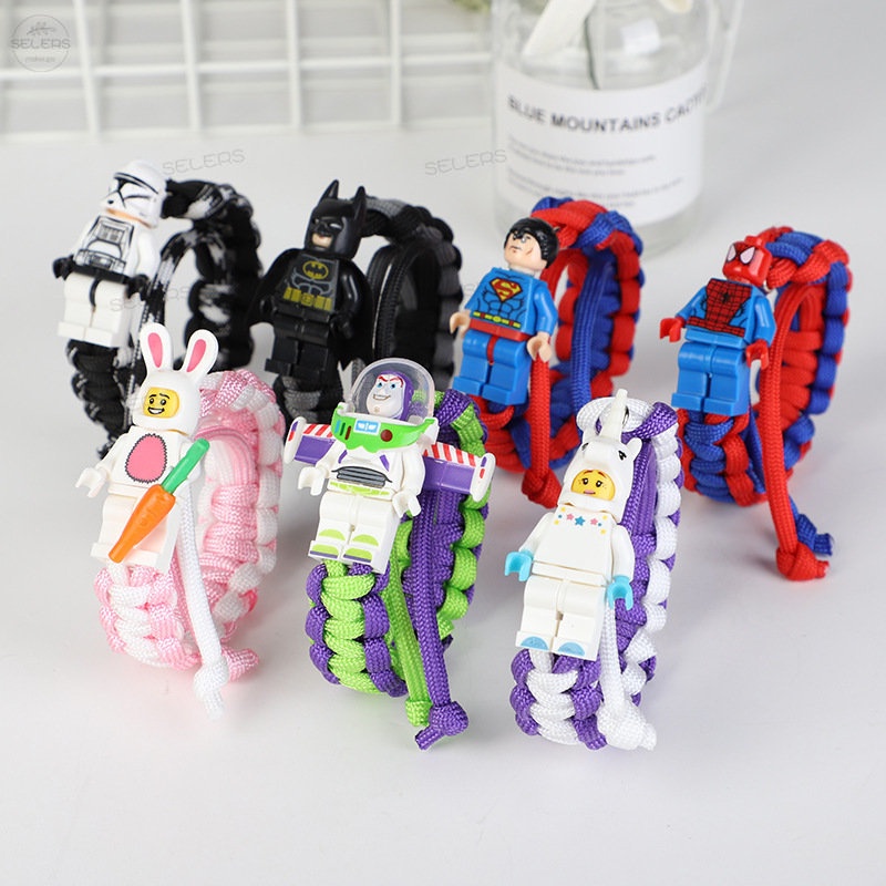 Buzz Lightyear Gelang Blok Action Figure Marvel Avengers Pasangan Sahabat Lego Gelang Blok Bangunan Mainan Untuk Hadiah Chidlren