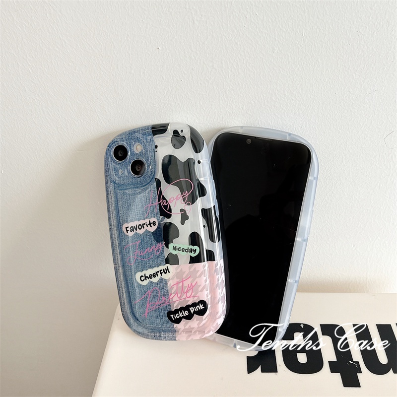Casing Vivo Y36 V27e Y02 Y35 Y16 Y22s Y02s V25e Y15A Y15s Y21T Y21s Y12A Y12s Y33s Y33T Y20i Y20s(G)Y17 Y15 Y12 Y11 Y51 Y31 Y1s Y91i Y95Milk Casing Ponsel Jahitan Denim Soft Cover