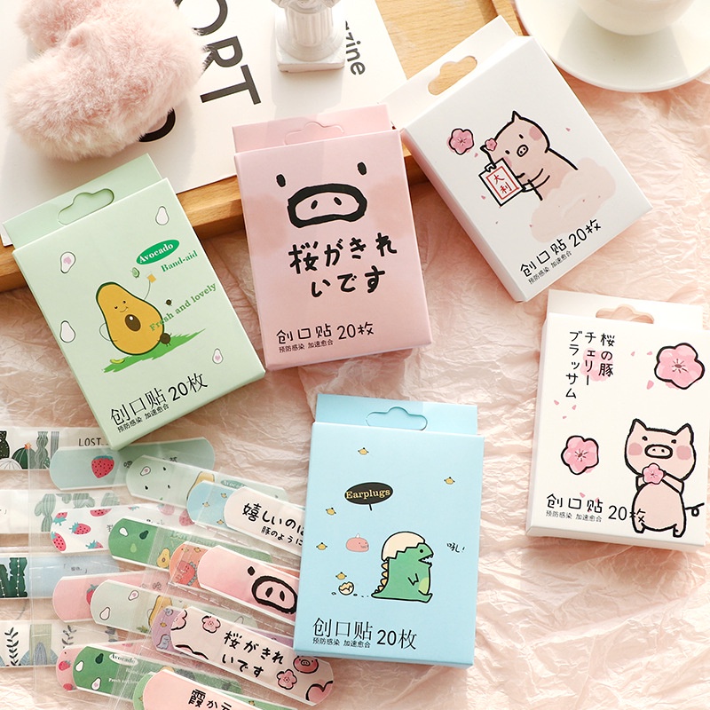 T&amp;Y Plester Luka Waterproof Isi 20 Pcs Motif Karakter Lucu Pembalut Luka Tahan Air 20pcs Hansaplas Band Aid Korea