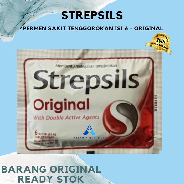 

Strepsils Permen Sakit Tenggorokan Sachet isi 6 - Original