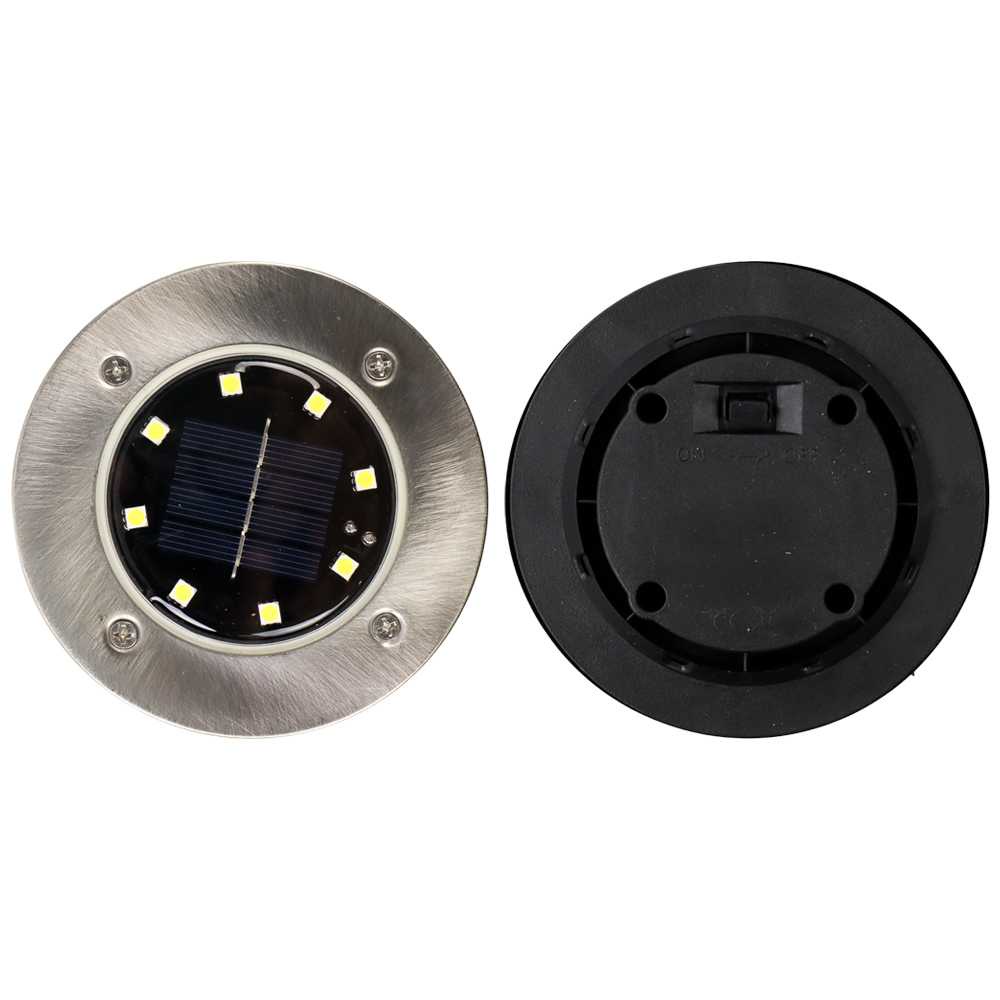 (BISA COD) FTIHSHP LED Lampu Taman Hias Tanam Ground Light Solar Waterproof 8 LED - CL-022