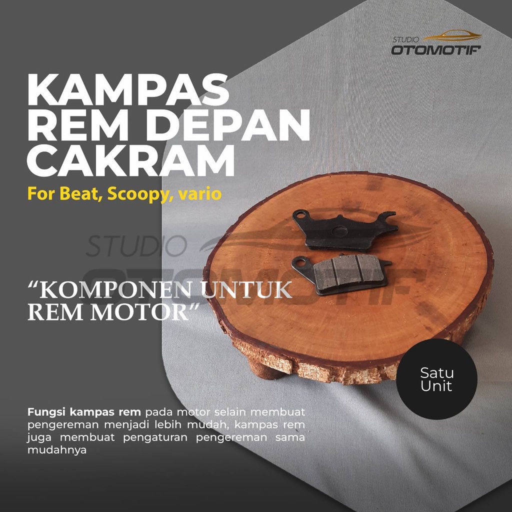 KAMPAS REM CAKRAM DEPAN DISCPAD KANVAS REM BEAT VARIO SCOOPY