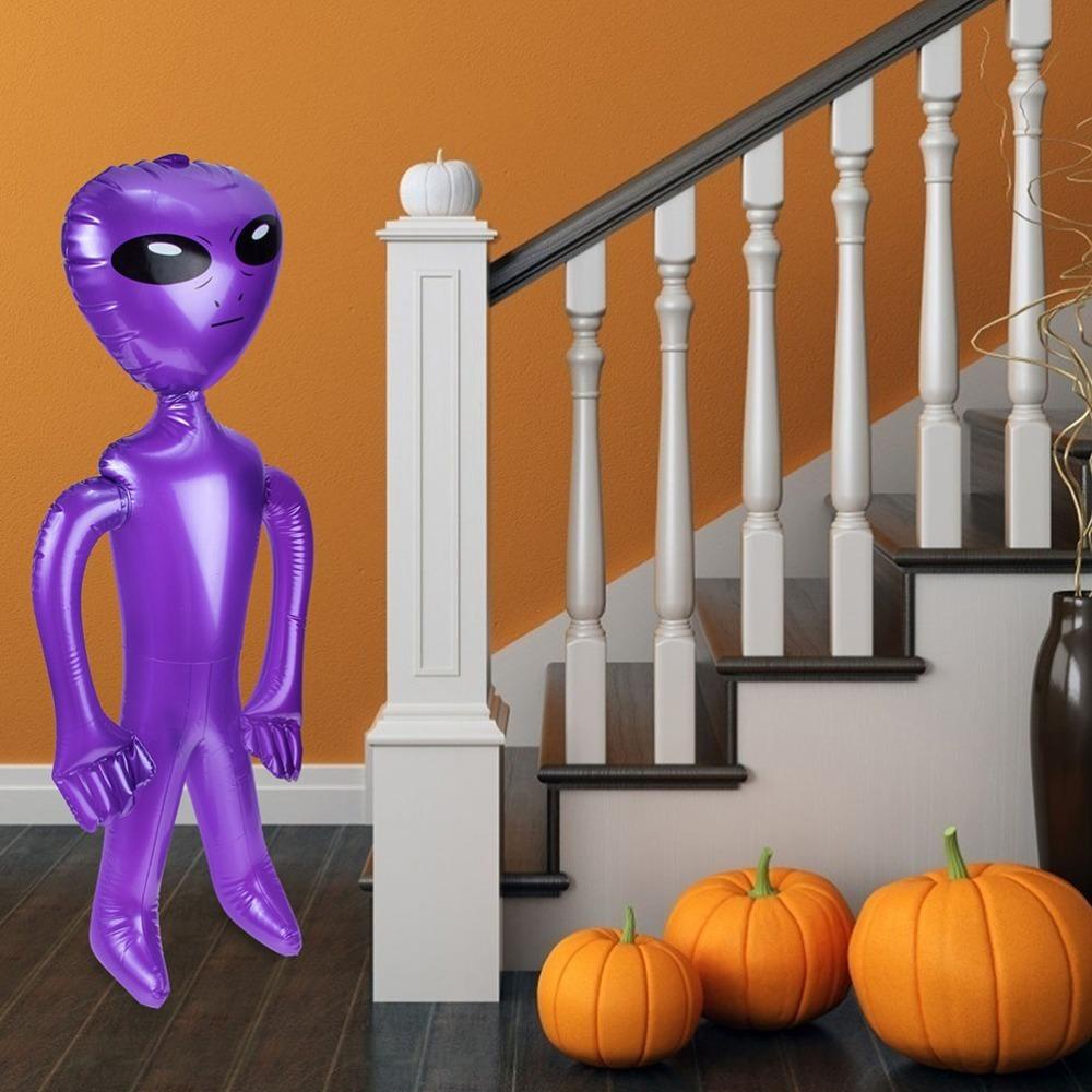 Mxbeauty Inflatable Alien Toy Ballon Toy Novelty Halloween Dekorasi Brithday Party Supply Ulang Tahun Party Decor Dekorasi Kamar Halloween Cosplay Mainan Pesta Tiup